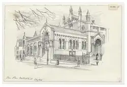Samuel Loxton, ProCathedral, exterior, Ink Drawing, 1914