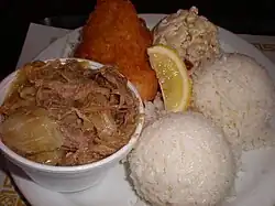 Kālua pork combination plate lunch