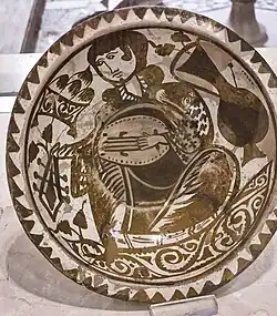 11th century, Cairo. Woman playing the oud. Fatimid dynasty.