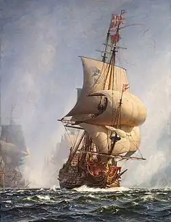 The breakthrough during the Battle of Køge Bay, July 1, 1677 (1920)