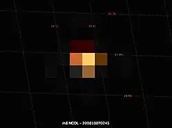 Meteosat 8/EUMETSAT IR image of main fireball from 2008 TC3