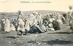 An encampment of men