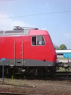 Exterior of locomotive cab