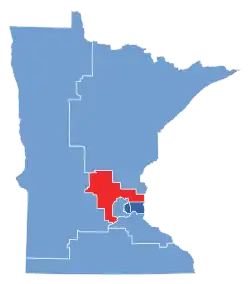 Congressional district results for Chutich v. MacDonald Chutich:      50–60%      60–70% MacDonald:      50–60%