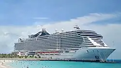 MSC Seaside docked at Ocean Cay