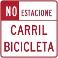 R7-9 No parking bike lane