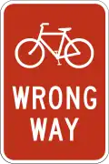 R5-1b Wrong way for bicycles