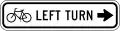 R9-27a Bicycle left turn (right arrow)