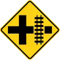 W10-2R Crossroads with parallel tracks (right)