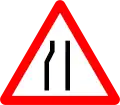 5b)&nbsp;— Road narrows on the left