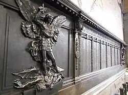 Bronze war memorial.