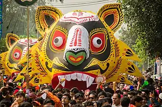 Mongal Shobhajatra on Pohela Boishakh in Dhaka, Bangladesh