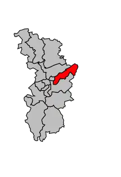 Location of the canton in the arrondissement of Nancy