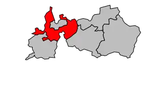Location of the canton in the arrondissement of Sarreguemines