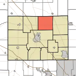 Location of Clinton Township in Boone County