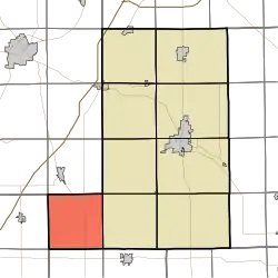 Location in Wells County