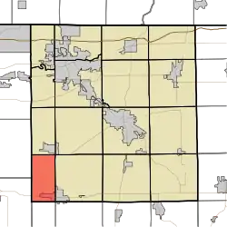 Location of Locke Township in Elkhart County