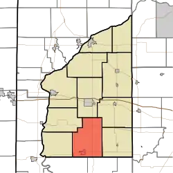 Location of Millcreek Township in Fountain County
