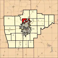 Location in Sangamon County