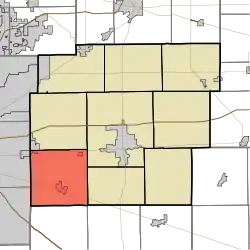 Location in Hancock County