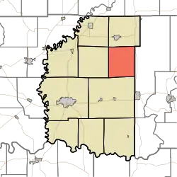 Location of Van Buren Township in Daviess County