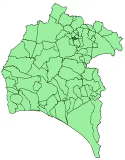 Map of Castaño del Robledo, Huelva