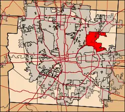 Location of Gahanna within Franklin County