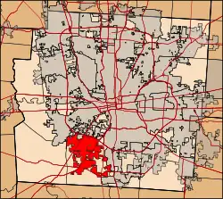 Location of Grove City in Franklin County