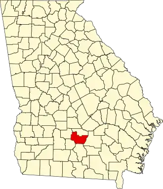 State map highlighting Irwin County
