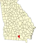 State map highlighting Lanier County