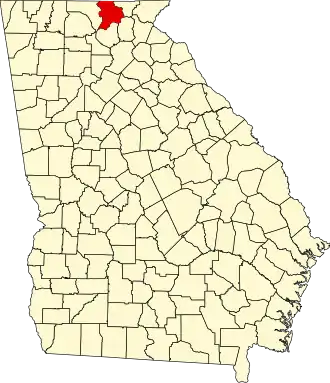 State map highlighting Union County
