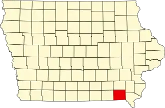 State map highlighting Van Buren County