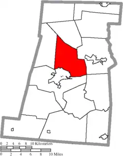 Location of Deer Creek Township in Madison County