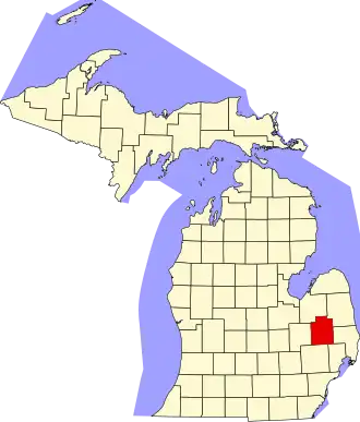 Lapeer County map