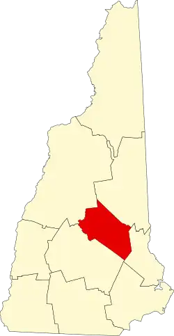Belknap County map