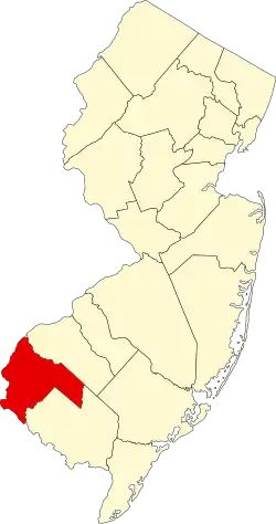 Salem County map
