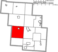 Location of Jackson Township in Perry County