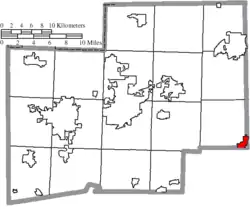 Location of Minerva in Stark County, Ohio.
