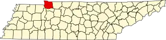 State map highlighting Stewart County