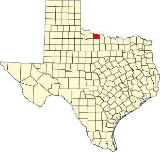 State map highlighting Wichita County