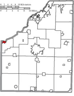 Location of Grand Rapids in Wood County