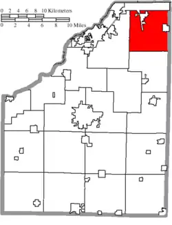 Location of Lake Township in Wood County