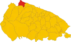 Molfetta within the Province of Bari