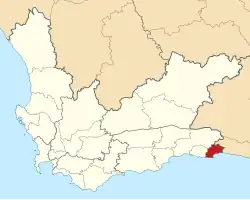 Location of Bitou Local Municipality within the Western Cape