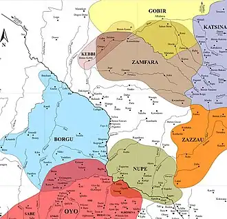 Map of western Hausaland in 1760