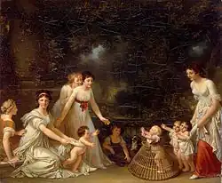 Marguerite Gérard, First steps, oil on canvas, 45.5 x 55&nbsp;cm, c. 1788