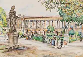 The palace seen from the Saxon Garden (1917)