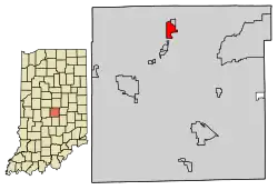 Location in Marion County, Indiana
