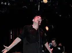 Stewart performing in 2015 with the Pop Group