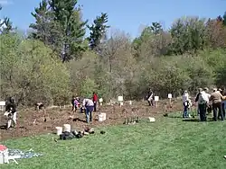 A public treeplanting event in the German Mills Settlers Park